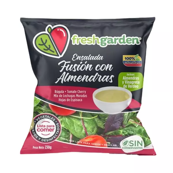 Ensala De Fresh Garden Fusión Con Almendras