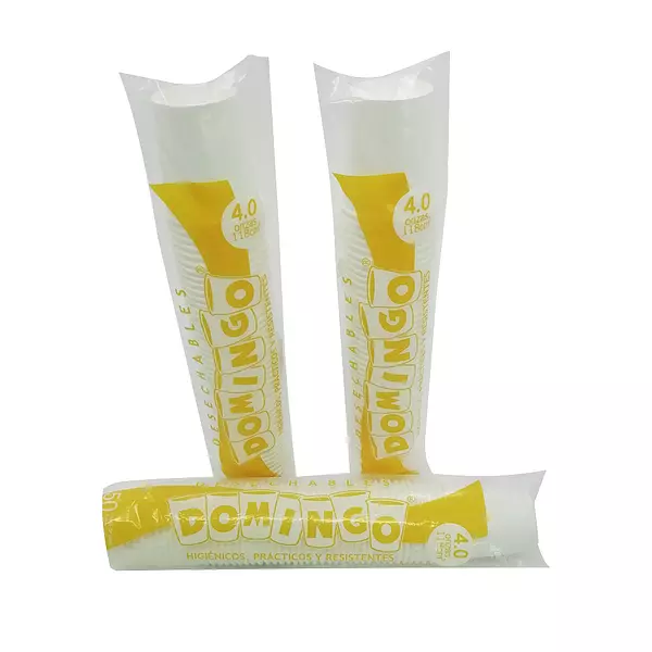 Vaso Domingo 4 Oz Carton B/C Blanco