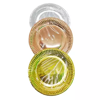Platos Xparty 7" Metalizado X10und Bl-1801