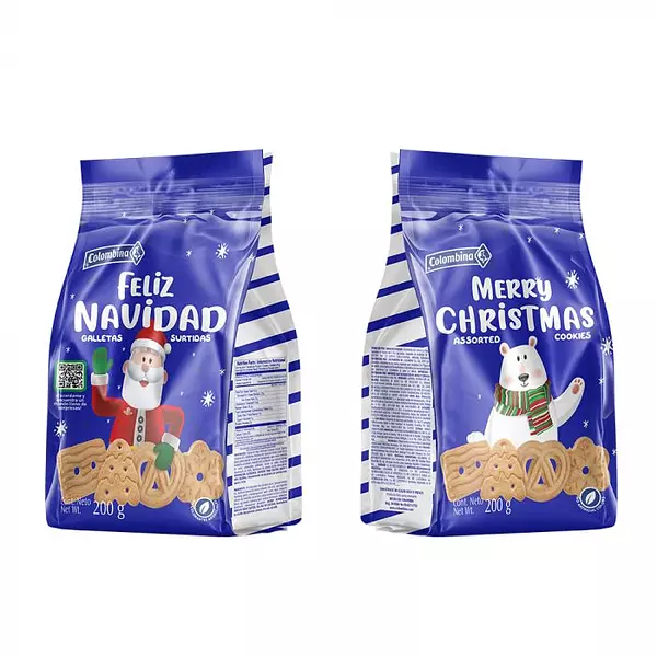 Galleta Feliz Navidad Colombina 200 Gr