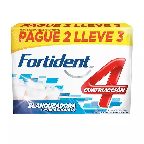 Crema De Dientes Fortident 4 Acción Total Protect