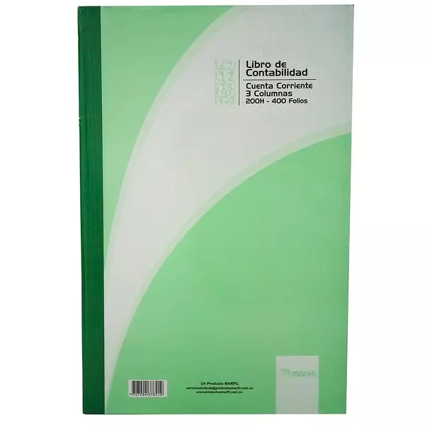 Libro De Contabilidad 3 Columnas X 400f Marfil