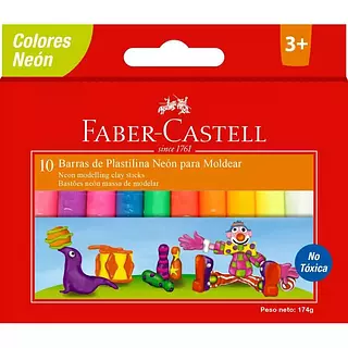 Plastilina Faber Castell Neón X 10