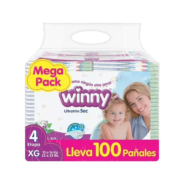 Pañales Winny Etapa 4/Xg x 100 Unidades