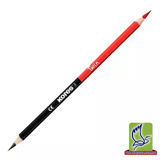 Lápiz Kores Twin Bicolor Triangular