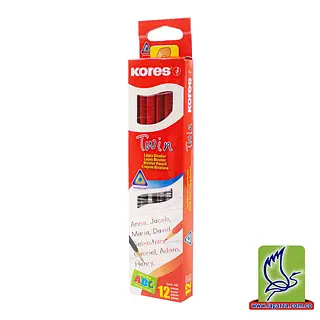 Lápiz Kores Twin Bicolor Triangular