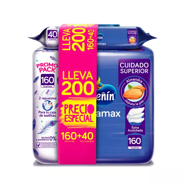 Promoción Toallitas Húmedas Pequeñín Acolchamax 160 + 40