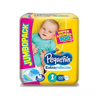 Pañales Pequeñín Extraprotección Etapa 1/P x 100 Unidades