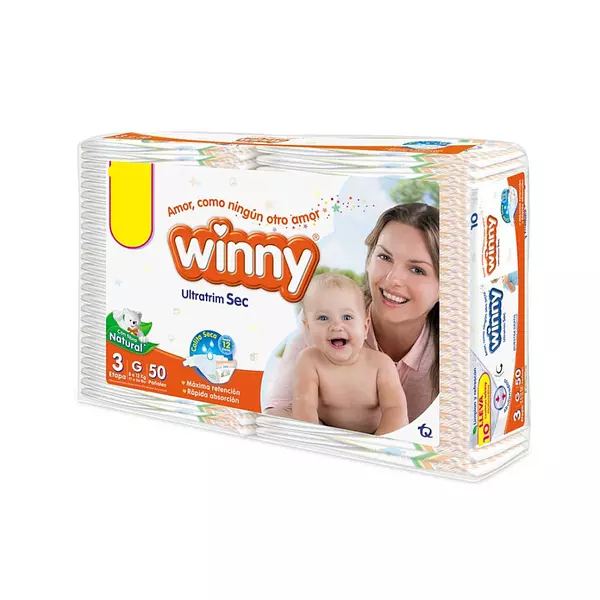 Pañales Winny Etapa 3/G x 50 Unidades