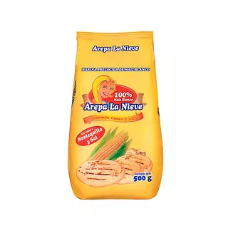 Arepa La Nieve 100% Maíz Blanco