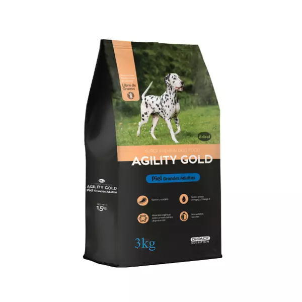 Agility Gold Piel Grandes Adultos 3 Kg