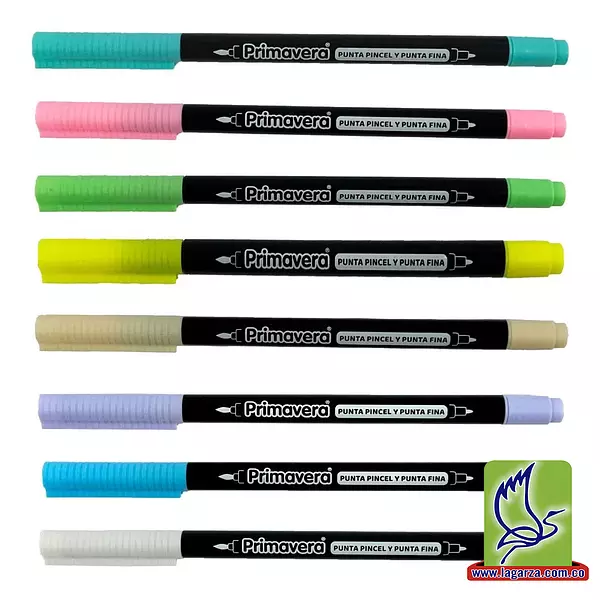 Plumón Pastel Doble Punta Punta Pincel