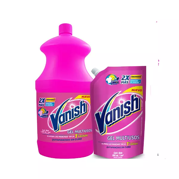 Promoción Quitamanchas Vanish Rosa 1800 Ml + 800 Ml