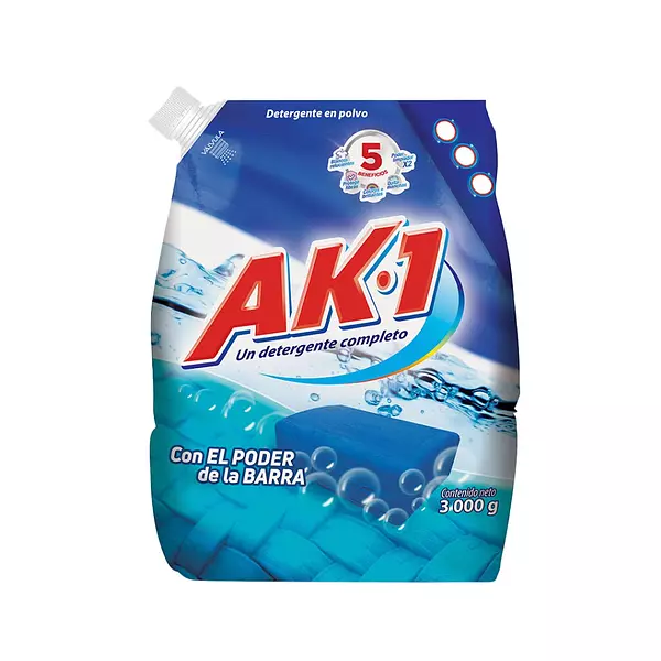 Detergente Ak-1 Polvo, Poder Barra