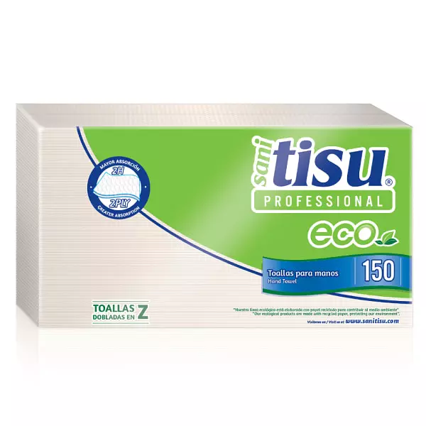 Toalla de Manos Sanitisu Eco Desechable X150und