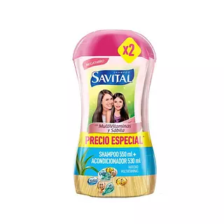 Shampo + Acondicionador Savital Multivitaminas