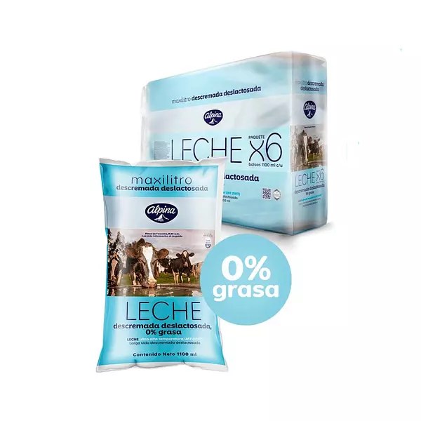 Leche Deslactosada Descremada Alpina Maxilitro