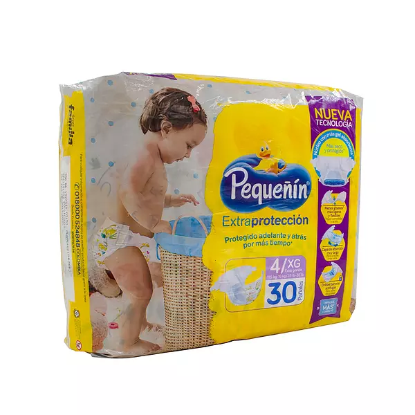 Pañales Pequeñín Extraprotección Etapa 4/Xg x 30 Unidades