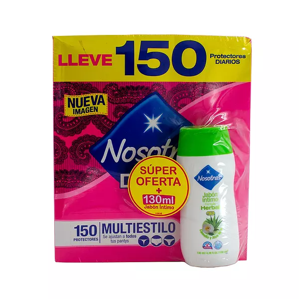 Protectores Diarios Nosotras Multiestilo + Jabón Intimo Prom