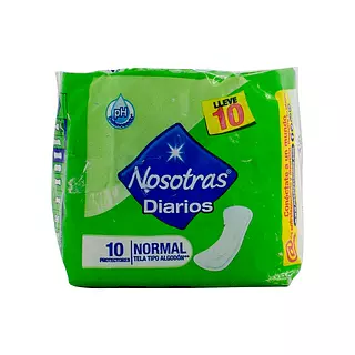 Protectores Diarios Nosotras Normal Tela Tipo Algodón