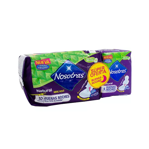 Toallas Higiénicas Nosotras Buenas Noches + 4 Toallas