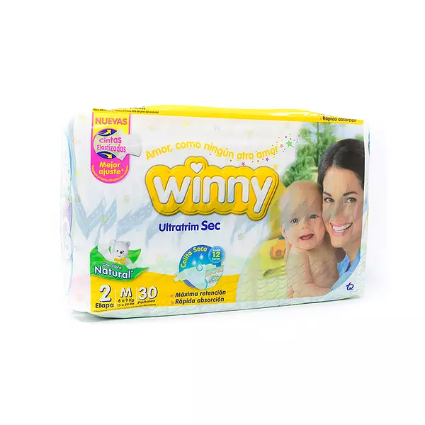 Pañales Winny Etapa 2/M x 30 Unidades