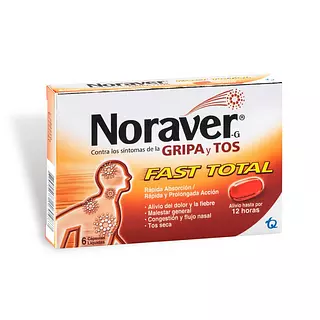 Noraver Fas Total Contra Los Síntomas de La Gripa y Tos