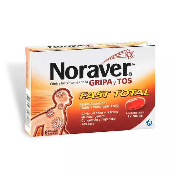 Noraver Fas Total Contra Los Síntomas de La Gripa y Tos