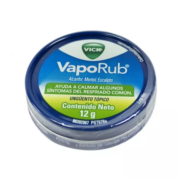 Ungüento Vick Vaporub para Calmar Síntomas del Refriado