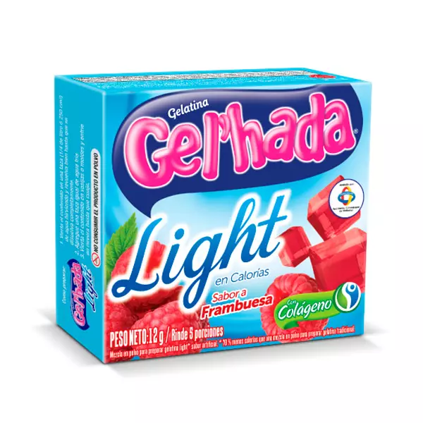 Gelatina Gelhada Light de Frambuesa