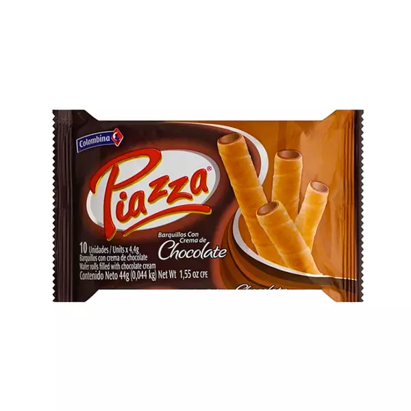 Barquillos Piazza con Crema de Chocolate