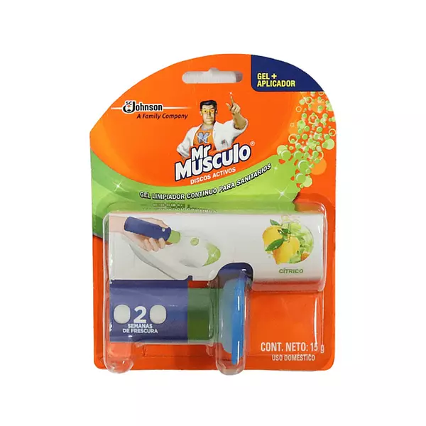 Discos Activos Mr Musculo Gel Limpiador Aplicador + Repuesto