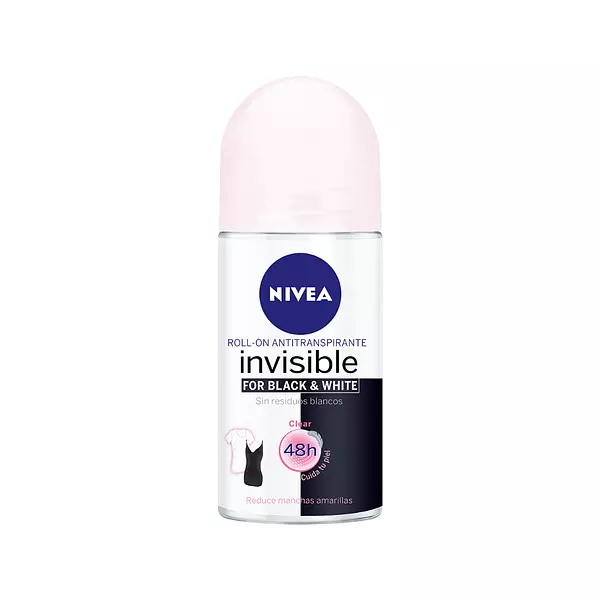 Desodorante Nivea Roll On Aclarado Black y White Dama