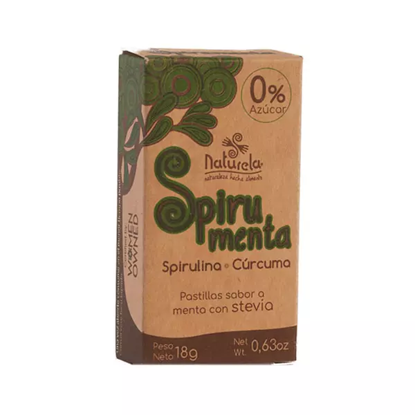 Spirumenta - Menta Sin Azúcar Naturela 18 Gr