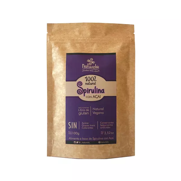 Mix Spirulina + Açaí de Polvo Naturela 100 Gr