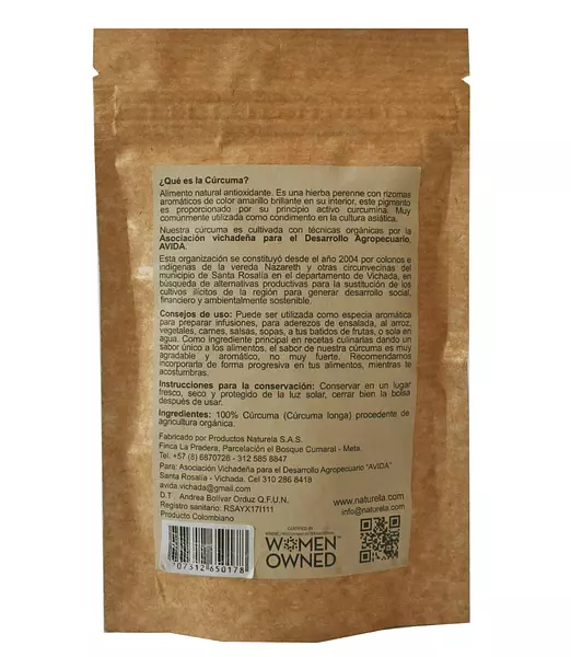 Cúrcuma De Polvo Naturela 60 Gr