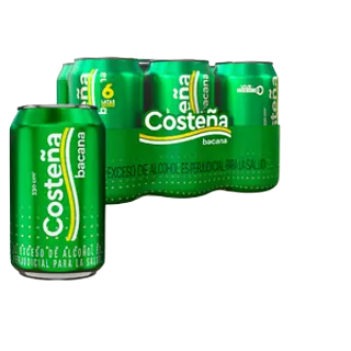 Cerveza Costeña Bacana Six Pack 330 Ml