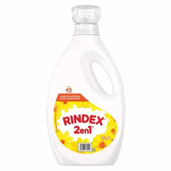 Jabón Liquido para Ropa Rindex 2 de 1 Rinde 50 Lavadas Aroma