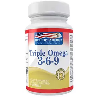 Triple Omega 3-6-9 1200mg 60 Softgels Healthy America