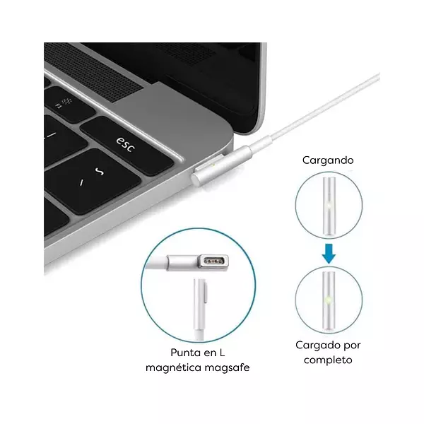 Cargador Para Portátil Mac Book Pro 16,5v 3,65a 60w Punta Pi
