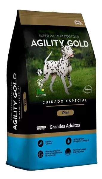 Agility Gold Piel Grandes Adultos 8 Kg